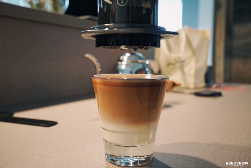 Homemade aeropress latte coffee, latte, latte coffee, cold brew coffee, cold brew coffee, coffee, 咖啡, Orangechoh