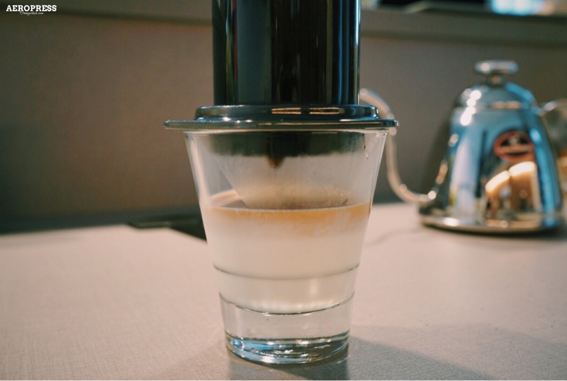 Homemade aeropress latte coffee, latte, latte coffee, cold brew coffee, cold brew coffee, coffee, 咖啡, Orangechoh